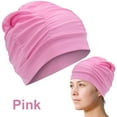 thumbnail image 6 of BLEEUS Swim For Women Pleated Bathing Caps Swimming Hats For Long Hair (Pink) Water Sports Supplies (Pink), 6 of 9