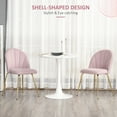 thumbnail image 4 of HOMCOM Modern Dining Chairs, Pink (Set of 2), 4 of 10