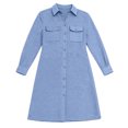 thumbnail image 6 of Cozyvia Women's Modern Swimsuit Cover Up Blouse, Solid Color Cotton Bathing Suit Coverup Button Down Beach Long Shirts with Pockets - Royal Blue S, 6 of 6