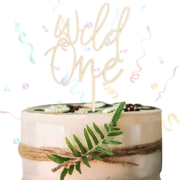Wild One Safari Jungle Animals Cake Toppers, Birthday Party Decor For Unforgettable Events