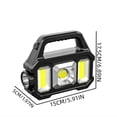 thumbnail image 3 of Rewenti Multi Function Outdoor Work Light Solar Rechargeable Handheld Lamp with Usb Charging Feature and Water Repellent Build for Camping Hiking and Emergency Use, 3 of 6