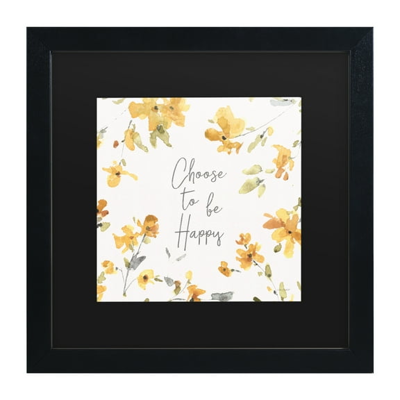 Lisa Audit 'Happy Yellow 20' Matted Framed Art