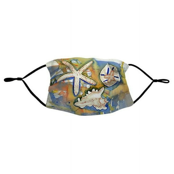 Betsydrake MA603 Beach Treasures Face Mask