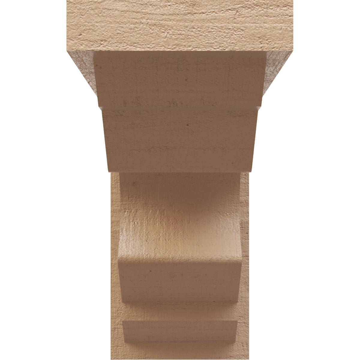 5"W x 15"D x 10"H Classic Sheridan Rough Cedar Woodgrain TimberThane Corbel, Primed Tan