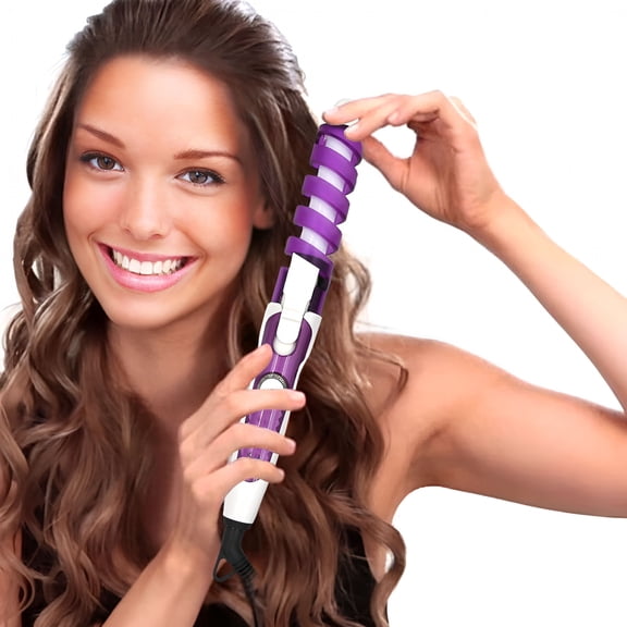 TUWAFE Portable Hair Salon Spiral Curl Ceramic Curling Iron Hair Curler Waver Maker Curling Wand