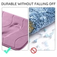 thumbnail image 2 of Memory Foam Bath Mat, Large Bathroom Rugs Non Slip, PVC Dot Bottom Quick Dry Bath Rug Runner, Absorbent Shower Mat for Bathroom Floor Tub, 20 x 32 Inch, Purple, 2 of 7