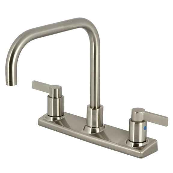 Kingston FB2148NDL NuvoFusion Two-Handle 2-Hole 8" Centerset Kitchen Faucet in Brushed Nickel