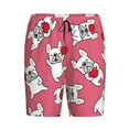 thumbnail image 4 of Wukai French Bulldog Men’s Short Pajama Pants With Pockets Soft Sleep Pj Shorts for Men-Large, 4 of 6