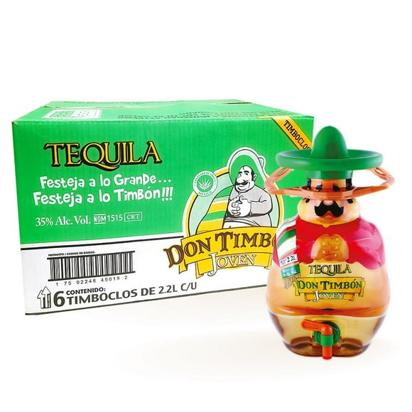 Tequila Don Timbón Joven 6 Botellas 2.2L C/u Don Tibón Tequila Joven 2.2L