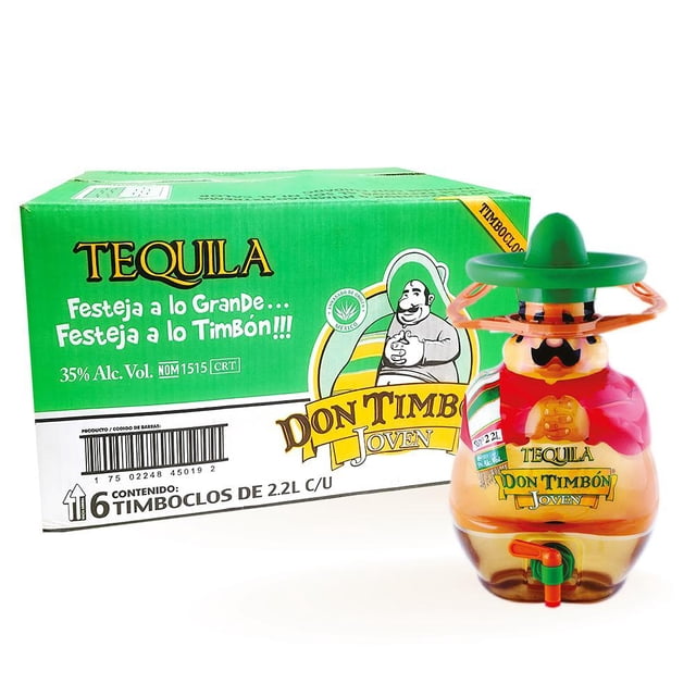 Tequila Don Timbón Joven 6 Botellas 2.2L C/u Don Tibón Tequila Joven 2.2L