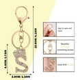 thumbnail image 4 of Stylish Metal Alphabet Letter Keychain Fashion Jewelry Accessory for Bags and Personal Items with Exquisite Encrusted Detailing, 4 of 5