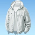 thumbnail image 5 of Men's Rain Jacket with Zipper Pocket, Lightweight Waterproof Raincoat, Mens Jacket for Outdoor Sports Big and Tall Size S-4XL Green, 5 of 9