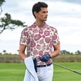 thumbnail image 3 of Sikiie Rose Flowers Print Men's Short-sleeved POLO Shirts, Button-down Shirts and T-shirts are Suitable for Vacation, Leisure and Business-X-Large, 3 of 6
