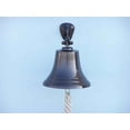 thumbnail image 3 of Hampton Nautical 3xglass-101 Bronze Hanging Ship's 9" Bell-Nautical Decoration, 9 inch,Bl-2019-7-BZ, 3 of 6