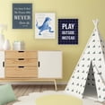 thumbnail image 3 of The Kids Room by Stupell I Am SO Getting a Dinosaur Blue Geometric Trex XXL Stretched Canvas Wall Art, 30 x 1.5 x 40, 3 of 3