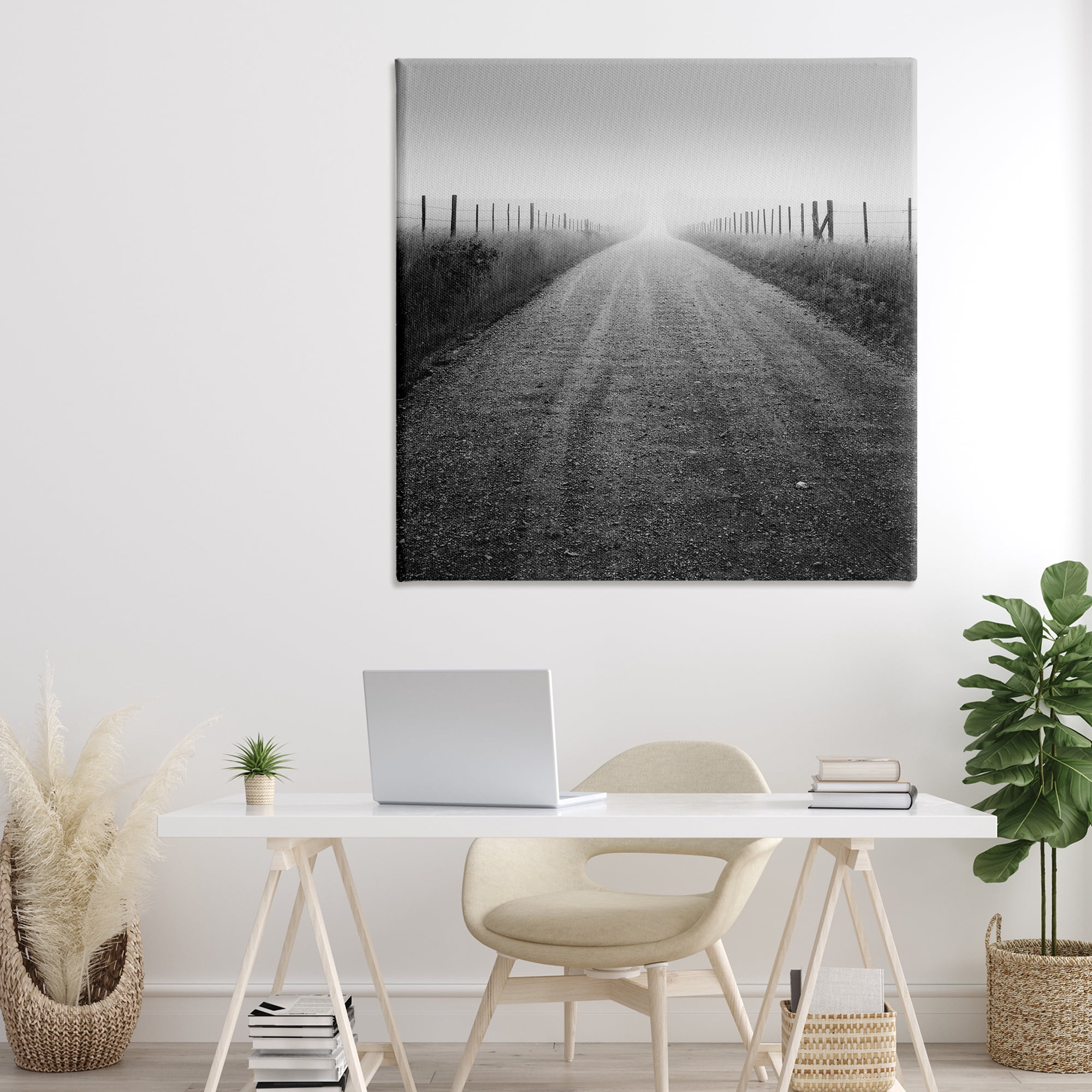 Stupell Industries Country Road in Morning Mist Canvas Wall Art, design by Chip Forelli