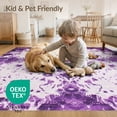 thumbnail image 4 of ODIKA 8'x10' Washable Area Rug Dye Tie Boho Cosmic Swirl Purple Gothic Ombre Galaxy for King Size Bedroom Under Bed, Master Suite, Non-Shedding, Easy Care, 4 of 7