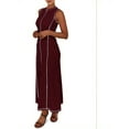 thumbnail image 5 of Women's Summer Sleeveless Extra Contrast Stitch Ribbed Knit Long Dresses, 5 of 6