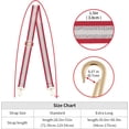 thumbnail image 4 of LAICAIW Grand Bandoulière Réglable Ceinture de Remplacement Sac à Main en Toile, Grand : 1,4 Pouces(3,5cm) Rouge Argenté, Grand : 1,4 Pouces(3,5cm), 4 of 5