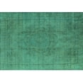 thumbnail image 1 of Ahgly Company Machine Washable Indoor Rectangle Oriental Turquoise Blue Industrial Area Rugs, 8' x 10', 1 of 4