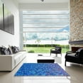 thumbnail image 7 of Ahgly Company Machine Washable Indoor Round Transitional DodgerBlue Area Rugs, 7' Round, 7 of 7