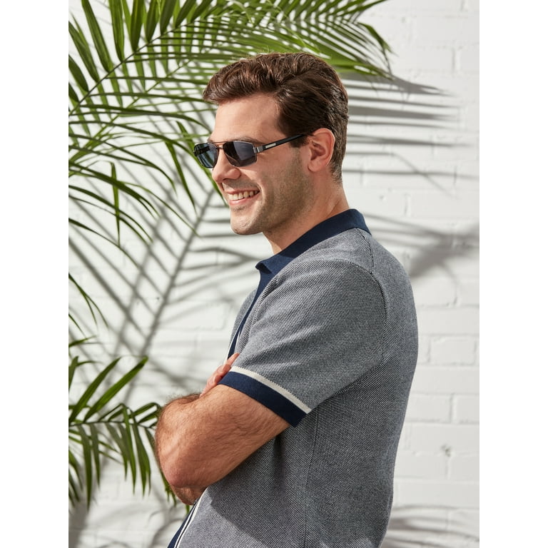 Foster Grant men's Rectangle Sunglasses - Gunmetal Finish
