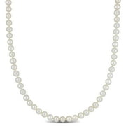 Everly Women's 5-5.5mm Cultured Freshwater Pearl 14K White Gold Beaded Necklace, 18"