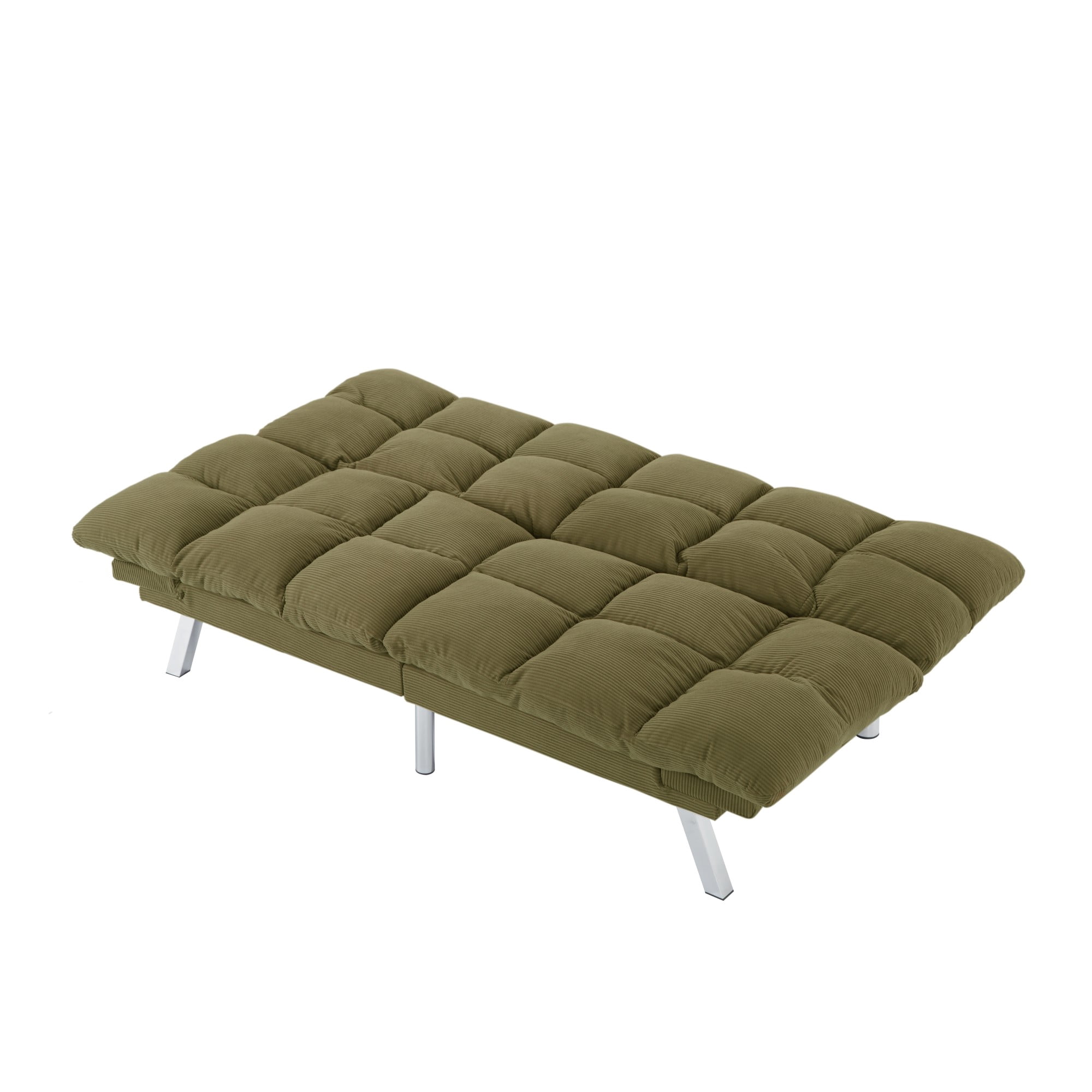 Gewnee Pullout Couch Bed,3 in 1 Convertible Sleeper Sofa Bed,Futon Corduroy Loveseat with Adjustable Backrest for Apartment and Office.Green
