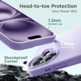 thumbnail image 5 of Designed for iPhone 16 Plus Case, Silicone Ultra Slim Shockproof Protective Phone Case with [Soft Anti-Scratch Microfiber Lining], 6.7 inch, Clove Purple, 5 of 10