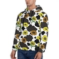 thumbnail image 2 of Hoodies for Men - Cow Print Sunflowers Black White Long Sleeve Comfrt Men'S Fashion Hoodies & Sweatshirts, Sweatshirts for Men Hoodies Pullover Clothing Clothes with Pouch, 2 of 7