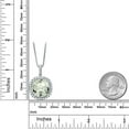 thumbnail image 6 of Gem Stone King 925 Sterling Silver Pendant with Chain Prasiolite Moissanite (11.25 Cttw), 6 of 6