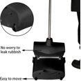 thumbnail image 3 of Long Handle Heavy Duty Broom and Dustpan Set, Outdoor and Commercial Upright Dustpan and Brush for Restaurant Garage Garden Yard Office,Black, 3 of 18