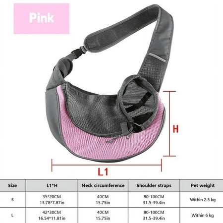 1Pc Dog out backpack Dog Sling Carrier Breathable Mesh Travel Crossbody Bag For Puppy Cat Hiking Camping