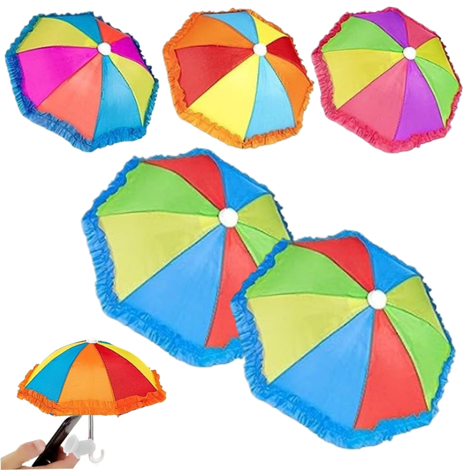 Deals! Gspmoly Phone Umbrella Suction Cup Stand Universal Phone Stand with Umbrella for Phone Suitable for Outdoor Mobile Phones to Sun and Rain Deals