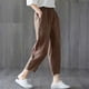 thumbnail image 5 of Pantalones de verano 2023 para mujer, pantalones harén de algodón, pantalones holgados informales de cintura alta, ropa de mujer de gran tamaño, moda de color sólido, 5 of 5