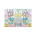 thumbnail image 4 of MKHERT Cartoon Mermaid with Gold Fish in Underwater World Placemats Table Mats for Dining Room Kitchen Table Decoration 12x18 inch,Set of 4, 4 of 4