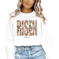 thumbnail image 2 of Ink-Printed Pearls He Is Risen Christian Sweatshirt for Women - Floral Easter Pullover White Sweatshirt Adult Large, 2 of 7