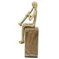 thumbnail image 6 of CC Home Furnishings Musician Figure with Clarinet Tabletop Sculpture - 9.75" - Gold, 6 of 9
