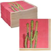 150 ct Pink Succulent Cactus Paper Luncheon Napkins for Birthday Mexican Fiesta Cinco De Mayo Party Supplies Decorations, 6.5 in.