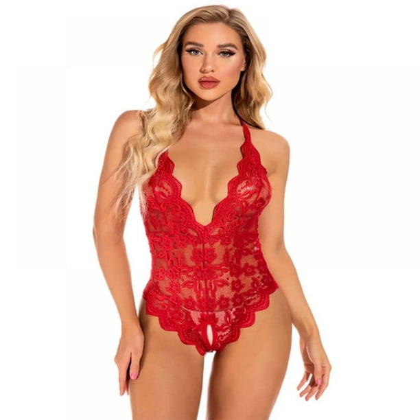 Xmarks Women Sexy Lingerie Set One Piece Bralette And Panty Set Strappy Lace Lingerie S Xl 5945