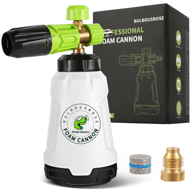 Cañón de Espuma BULBOUSROSE para Hidrolavadora con Botella HDPE de 1L
