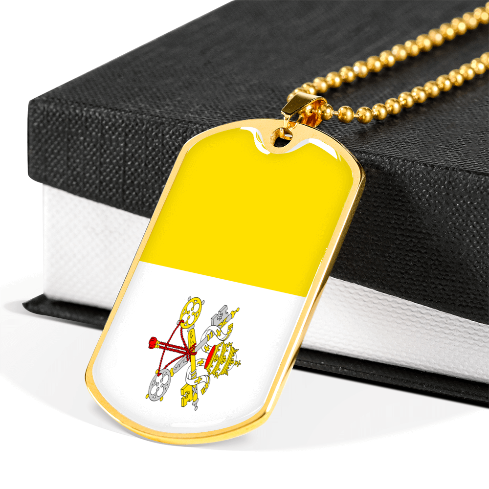 Vatican Flag Necklace Stainless Steel 