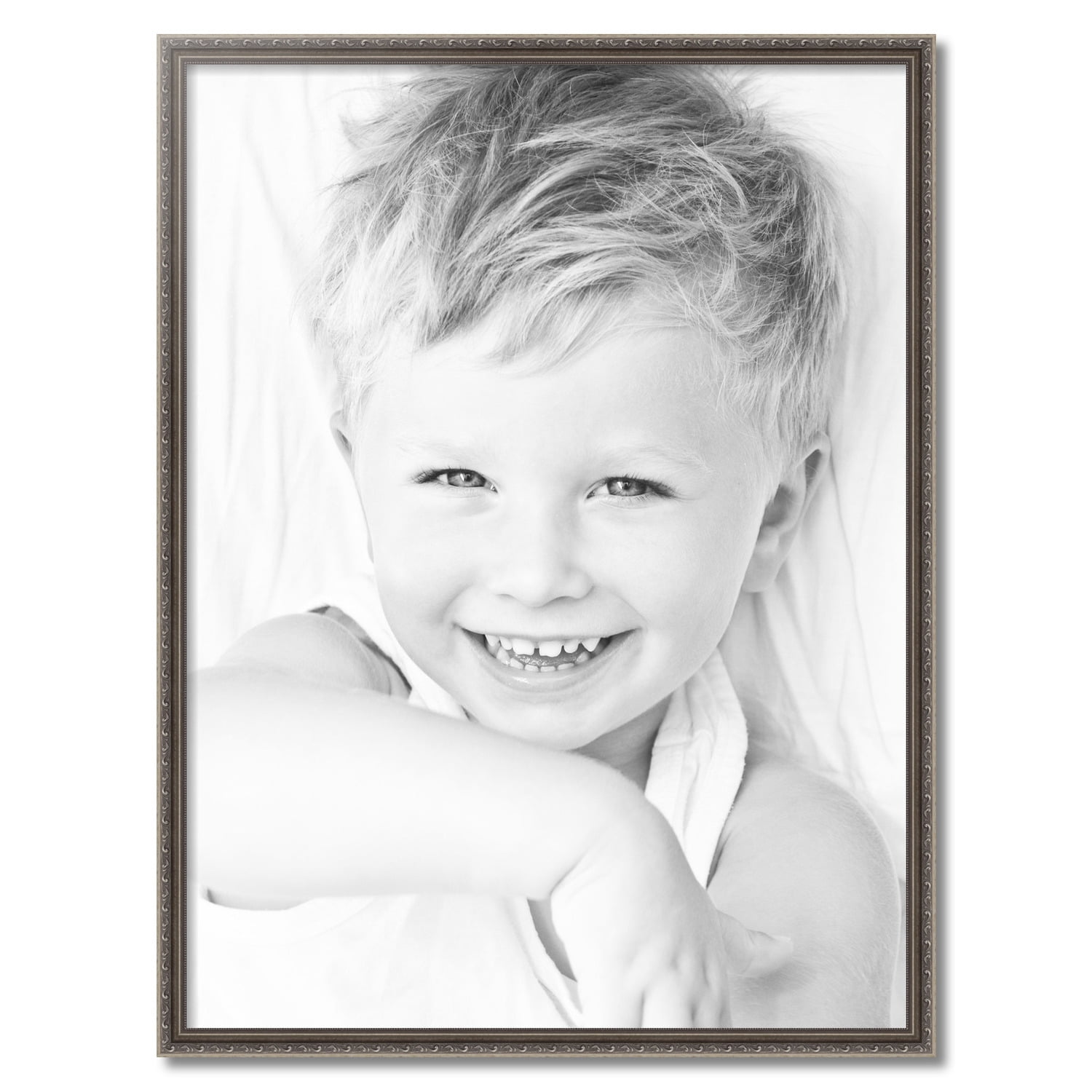 ArtToFrames 30x40 inch Antique Silver Picture Frame, Silver Wood Poster Frame (4562)