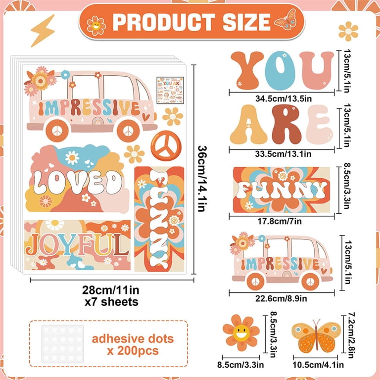 KIT BACHECA - Stazione di affermazione / Bacheca arcobaleno boho / Affermazioni positive per studenti / Comunità in classe / Mindfulness - Italia