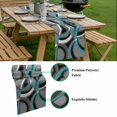 thumbnail image 5 of Turquoise Geometric Table Runner - 70 Inch Long, Kitchen Dining Table Runner Dresser Scarves, Grey Classic Abstract Lines Striped Farmhouse Decor for Coffee Tables Wedding Party Banquet, 5 of 8