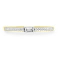 thumbnail image 2 of 1/10 CT Baguette Aand Round Cut White Natural Diamond Stackable Band Ring In 10K Solid Yellow Gold (Color: I-J, Clarity: I2-I3, 0.10 Cttw) -5, 2 of 6