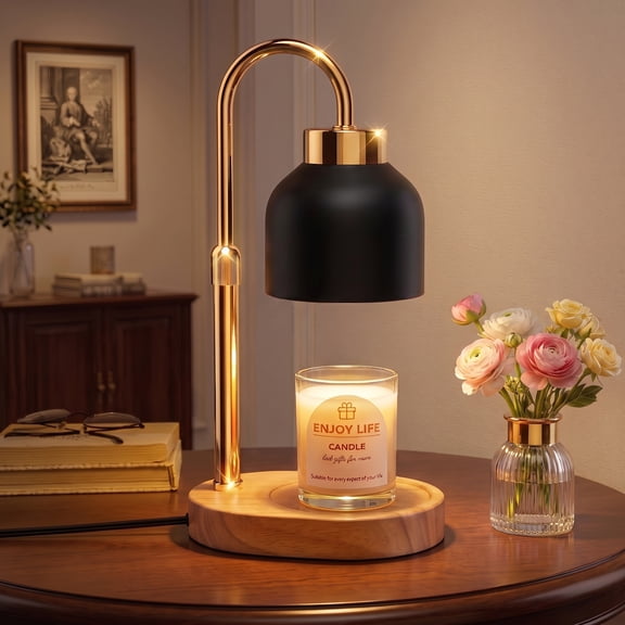 Seenlast Adjustable Candle Warmer Lamp With Timer, Dimmable Candle Lamp, Gifts For Women Christmas Home Decor, Farmhouse Candle Warmer With Bulbs