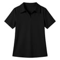 thumbnail image 4 of Likimi Children Girls Boys T Shirts Classic Solid Color Short Sleeve Lapel Breathable Shirts Black Size 5-6 Years, 4 of 4