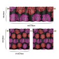 thumbnail image 6 of Pioneer Kitchen Curtains and Valance Set 24 Inch Tier Vintage Roses Pattern Curtains Small Drapes for Cafe Living Room Bathroom Farmhouse 3 Pieces Set Rod Pocket, 6 of 6