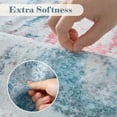 thumbnail image 5 of RUG ROBOT Abstract Washable Area Rugs for Living Room 8'x10', Soft Large Bedroom Rug Non Slip, Ultra Thin Low Pile Modern Carpet for Dining Room, Ivory/Blue, 5 of 10